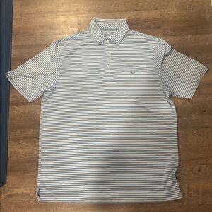 Vineyard Vines Men's Bradley Stripe Sankaty Polo Size L